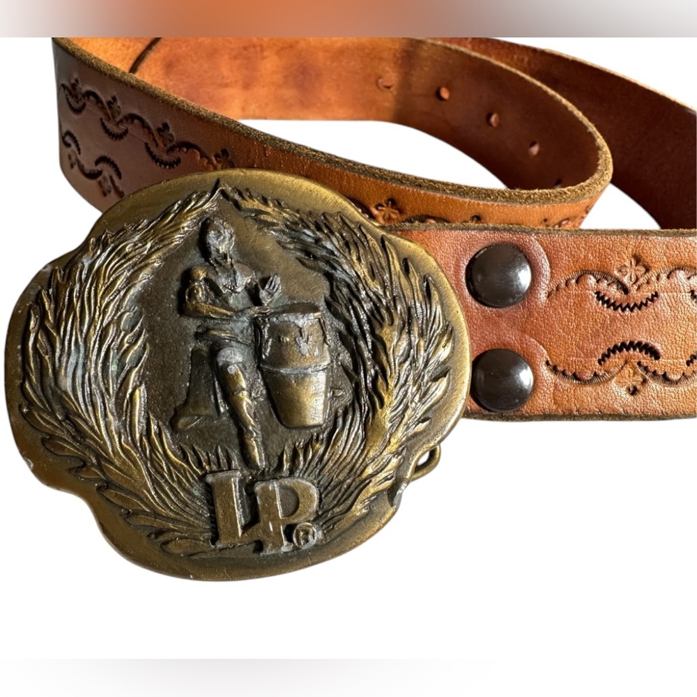 70s LP Buckle w/ Leather Belt